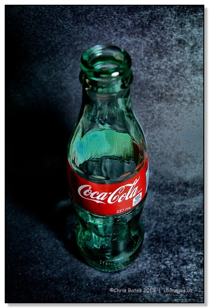 Bottle of Coke (looking down)